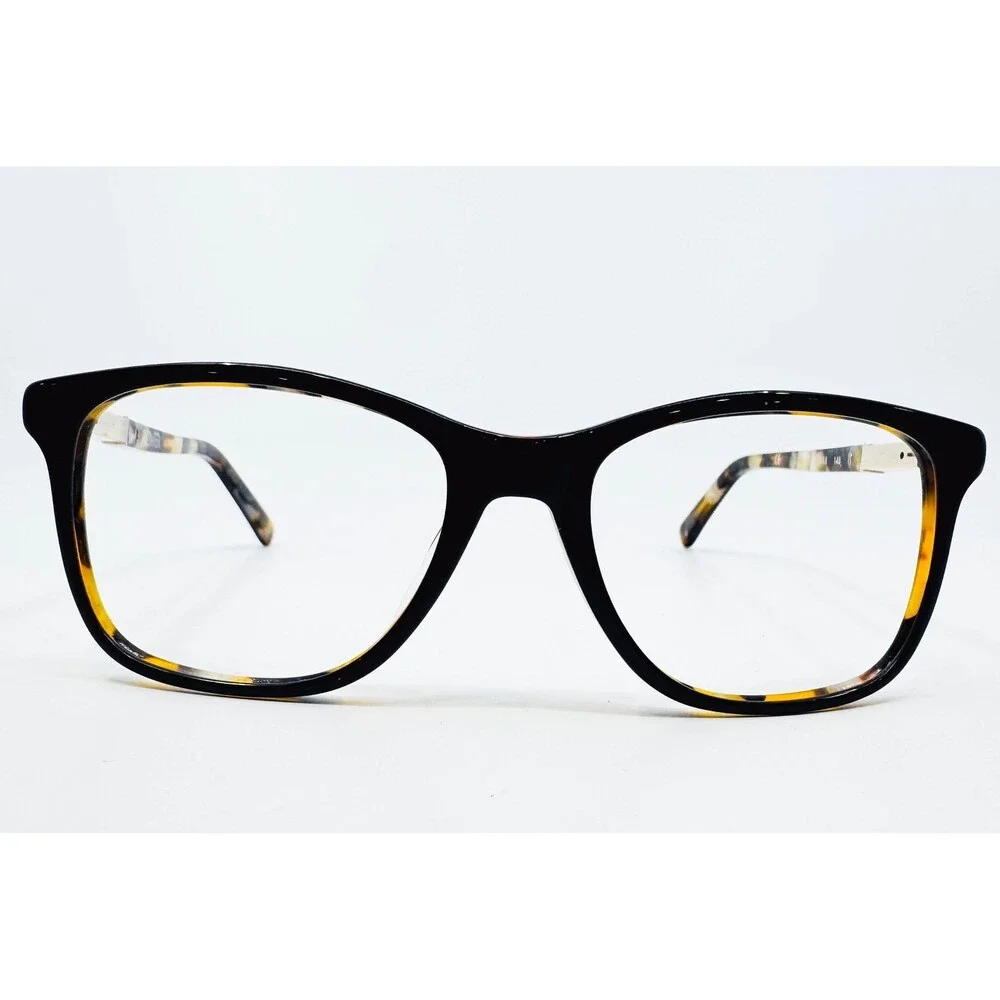 Flower Eyeglasses Womens Black Tortoise 6015 210 Square Frame 53-18-140